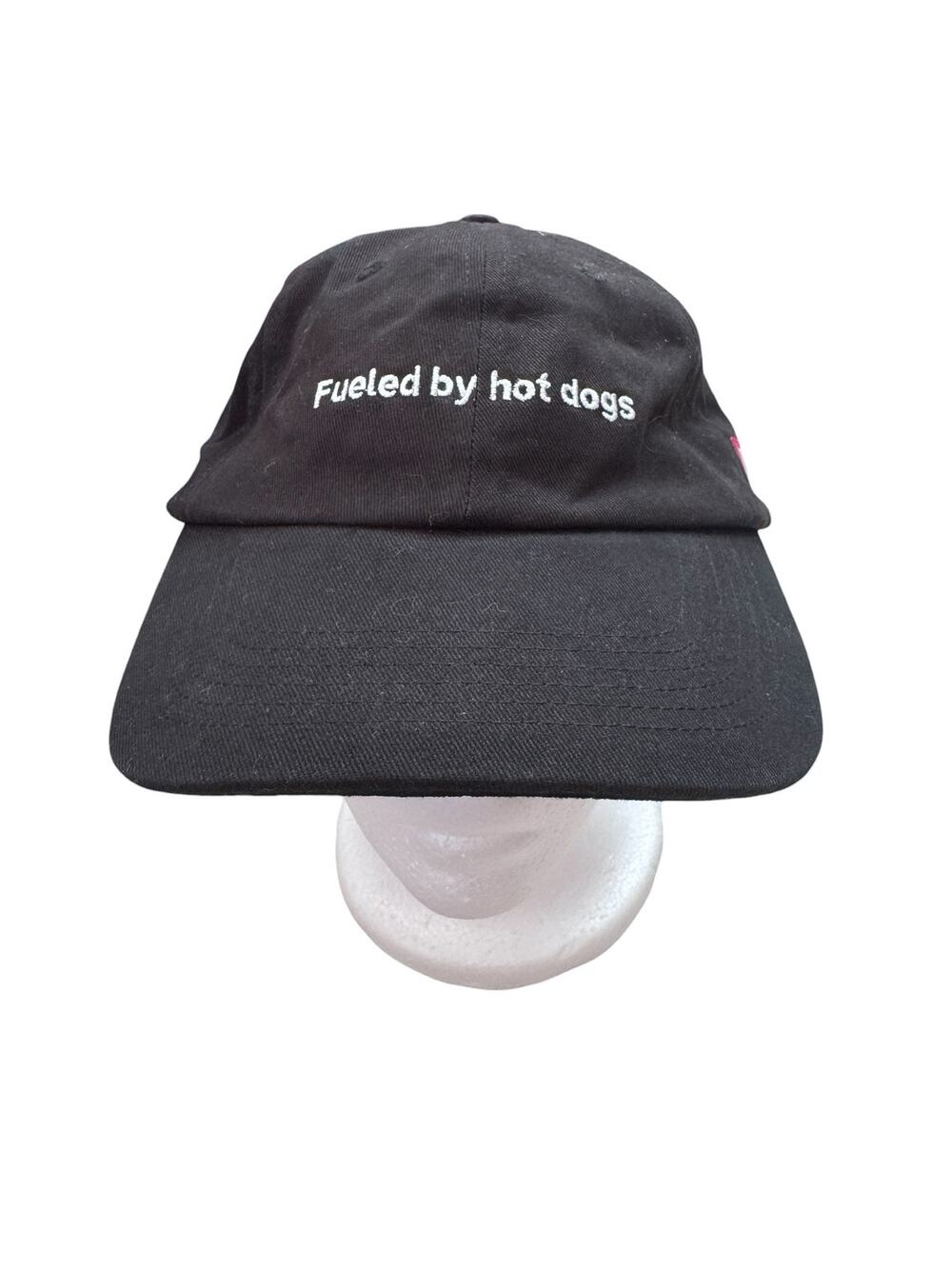 Fueled By Hot Dogs Black Cap One Size Adult Cotton Hat T-mobile Baseball